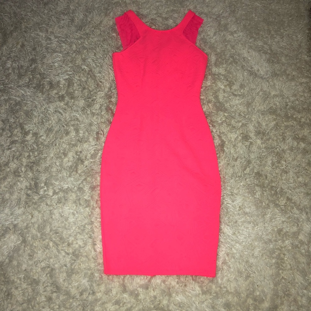 2B BEBE | Neon Pink Dress